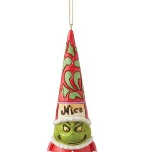 Jim Shore The Grinch Collection Naughty & Nice Grinch Double-sided Ornament NIB!